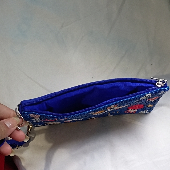 Tupperware Blue Floral Mini Crossbody Bag - Picture 3 of 5
